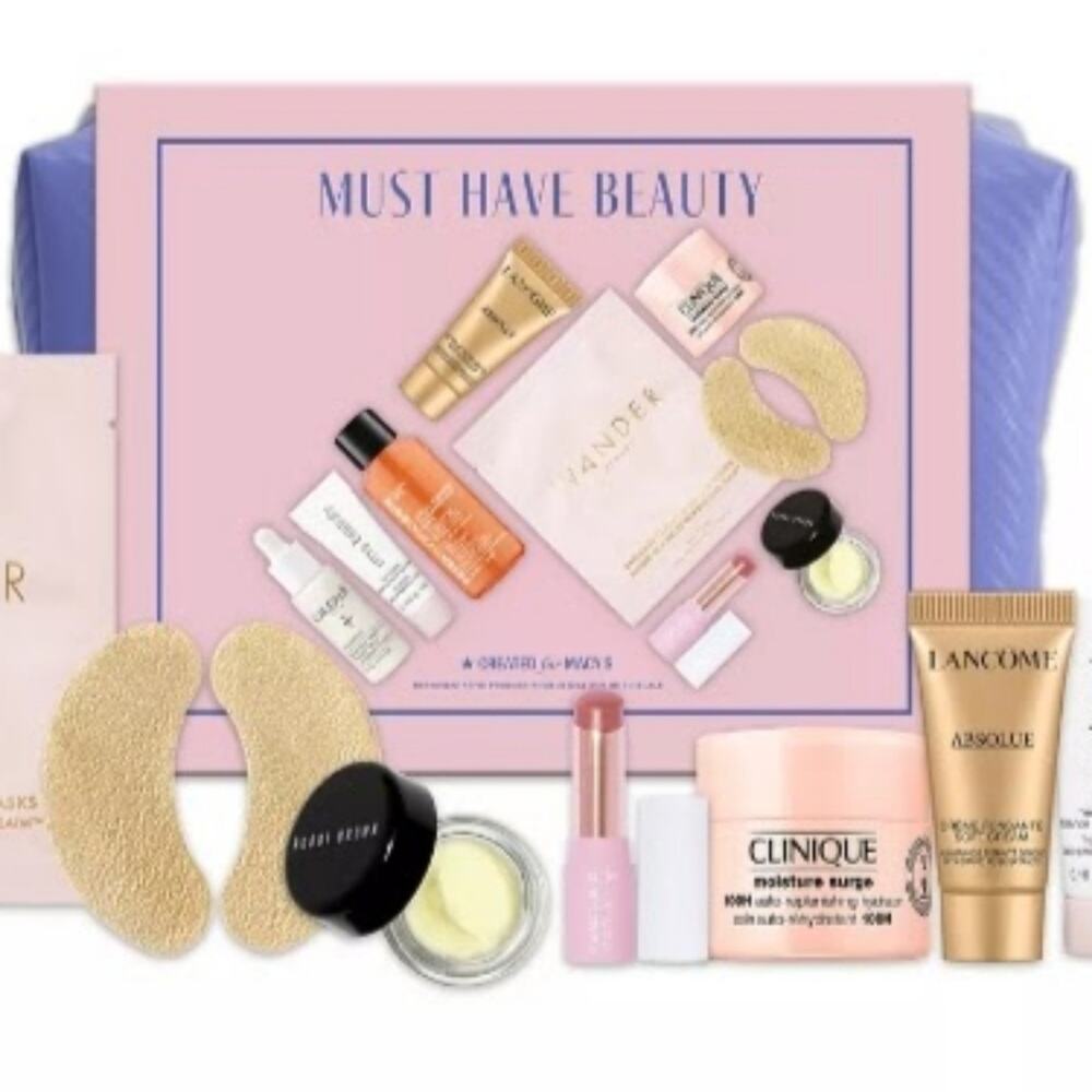 Must Have Beauty 8-Pc Skincare & Makeup Set w/ Bag NIB